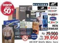 Promo Harga Hanford/Crocodile/Zuca/Hicoop/Balmoral/Gt Man/Rider Men Underwear  - LotteMart