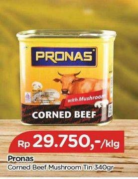Promo Harga Pronas Corned Beef Jamur 340 gr - TIP TOP