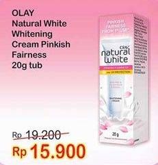 Promo Harga OLAY Natural White Pinkish Fairness With UV Protection Whitening Cream 20 gr - Indomaret