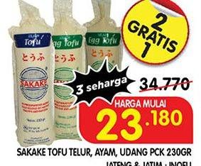 Promo Harga SAKAKE Tofu Telur, Udang, Ayam 230 gr - Superindo