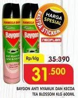 Promo Harga BAYGON Insektisida Spray Tea Blossom 600 ml - Superindo