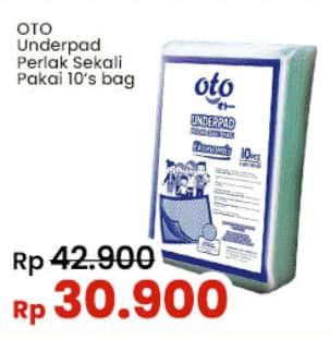 Promo Harga OTO Underpad Popok Alas XL10 10 pcs - Indomaret