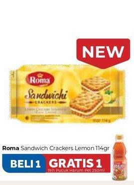 Promo Harga ROMA Sandwichi Crackers 114 gr - Carrefour