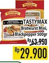 Promo Harga Tastymax Bratwurst Mini, Blackpapper 500 gr - Hypermart