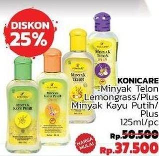 Promo Harga KONICARE Minyak Telon Extra Lemongrass, Plus, Putih 125 ml - LotteMart