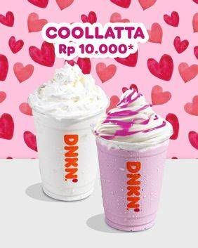 Promo Harga Dunkin Coollata Strawberry (ukuran M)  - Dunkin Donuts