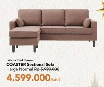 Promo Harga Coaster Sectional Sofa  - Carrefour