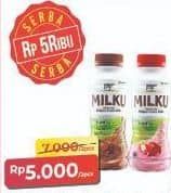 Promo Harga Milku Susu UHT Stroberi, Real Milk Original, Cokelat Premium 200 ml - Alfamart