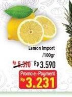 Promo Harga Lemon Import per 100 gr - Hypermart