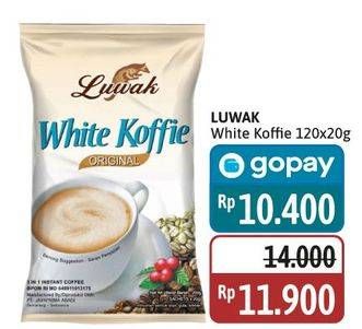 Promo Harga Luwak White Koffie Original per 10 sachet 20 gr - Alfamidi