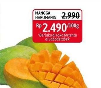 Promo Harga Mangga Harum Manis per 100 gr - Alfamidi