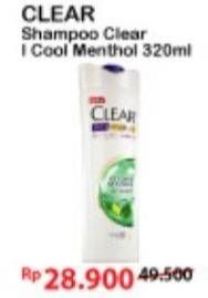 Promo Harga CLEAR Shampoo Ice Cool Menthol 320 ml - Alfamart