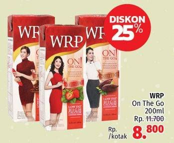 Promo Harga WRP Susu Cair On The Go 200 ml - LotteMart