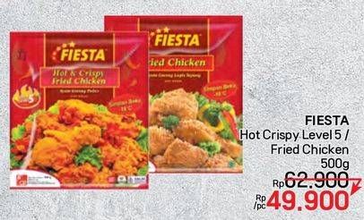 Promo Harga Fiesta Ayam Siap Masak Fried Chicken, Fried Chicken Hot Crispy 500 gr - LotteMart