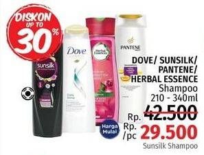 Promo Harga DOVE/SUNSILK/PANTENE/HERBAL ESSENCE Shampoo 210ml - 340ml  - LotteMart