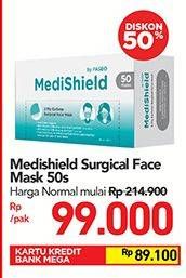 Promo Harga PASEO MediShield Surgical Face Mask 50 pcs - Carrefour