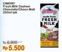 Promo Harga CIMORY Fresh Milk Cashew, Chocolate 250 ml - Indomaret