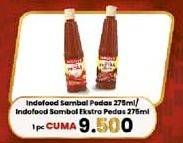 Promo Harga INDOFOOD Sambal Pedas, Ekstra Pedas 275 ml - Alfamidi