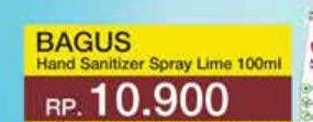 Promo Harga BAGUS Hand Sanitizer Spray Lime 100 ml - Yogya