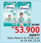 Promo Harga Sweety Silver Pants S32, XL24, XXL22, XXL24, L26, M28 22 pcs - Alfamidi