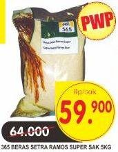 Promo Harga 365 Beras 5 kg - Superindo