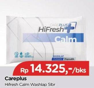 Promo Harga CAREPLUS Hifresh Calm Washlap 5 sheet - TIP TOP
