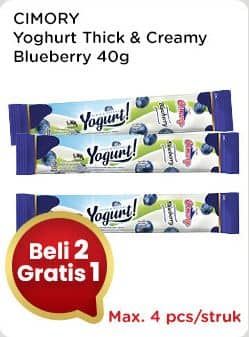 Cimory Yogurt Stick 40 gr Beli 2 Gratis 1
Max 4 Pcs/Struk, Cashback Rp2.000 dengan GOPAY min transaksi Rp15.000,Extra Potongan Rp2.000 Dengan Kredivo min Transaksi Rp50.000