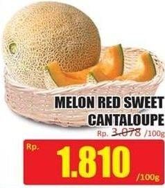 Promo Harga Melon Red Sweet Cantalope per 100 gr - Hari Hari