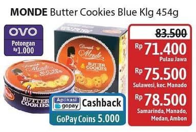 Promo Harga Monde Butter Cookies 454 gr - Alfamidi