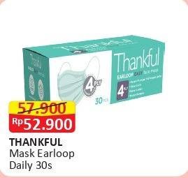 Promo Harga THANKFUL Earloop Daily Mask Adult 30 pcs - Alfamart