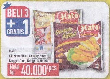 Promo Harga HATO Chicken Fillet / Nugget Chees Blast, Dino, Numero  - Hypermart