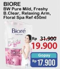 Promo Harga BIORE Body Foam Beauty Clear Fresh, Floral Spa, Pure Mild, Relaxing Aromatic 450 ml - Alfamart