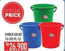 Promo Harga Ember Goldy PL 12 15 ltr - Hypermart