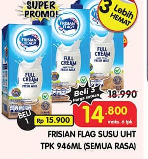 Promo Harga Frisian Flag Susu UHT Purefarm All Variants 946 ml - Superindo