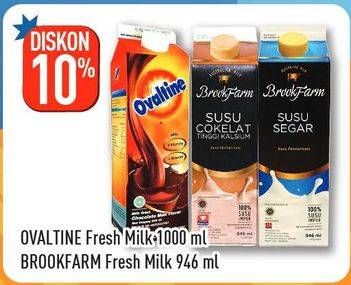 Promo Harga OVALTINE Fresh Milk/BROOKFARM Fresh Milk  - Hypermart