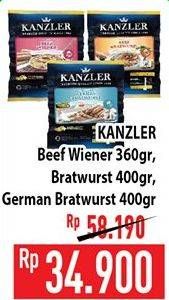 Promo Harga KANZLER Bratwurst 400gr/German Bratwurst 400gr/Beef Wiener 360gr  - Hypermart