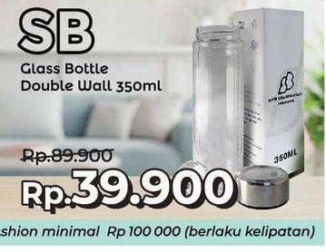Promo Harga SB Glass Bottle Double Wall 350 ml - Yogya