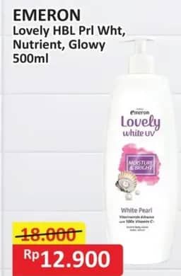 Promo Harga Emeron Lovely White Hand & Body Lotion 500 ml - Alfamart
