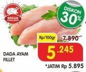 Promo Harga Ayam Fillet per 100 gr - Superindo