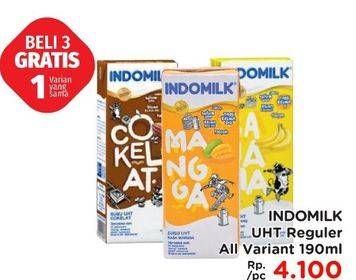 Promo Harga Indomilk Susu UHT All Variants 190 ml - LotteMart