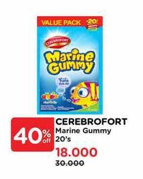 Promo Harga Cerebrofort Marine Gummy 20 gr - Watsons