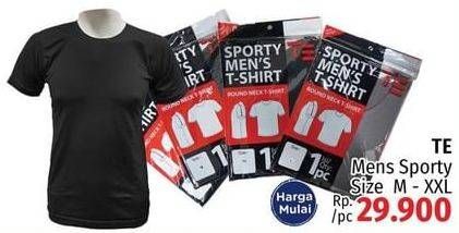 Promo Harga T E Mens Sporty T-Shirt M, L, XL, XXL  - LotteMart