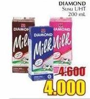 Promo Harga DIAMOND Milk UHT All Variants 200 ml - Giant