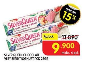 Promo Harga SILVER QUEEN Chocolate Very Berry Yoghurt 28 gr - Superindo