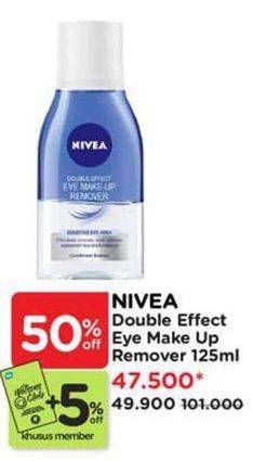 Promo Harga Nivea Double Effect Eye Make Up Remover 125 ml - Watsons