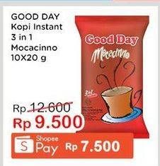 Promo Harga Good Day Instant Coffee 3 in 1 Mocacinno per 10 sachet 20 gr - Indomaret
