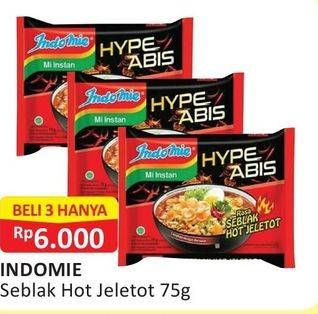 Promo Harga INDOMIE Hype Abis Seblak Hot Jeletot per 3 pcs 75 gr - Alfamart
