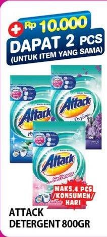 Promo Harga ATTACK Detergent Powder 800 gr - Hypermart