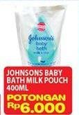 Promo Harga JOHNSONS Baby Bath Milk 400 ml - Hypermart