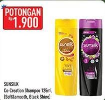 Promo Harga SUNSILK Shampoo Soft Smooth, Black Shine 125 ml - Hypermart